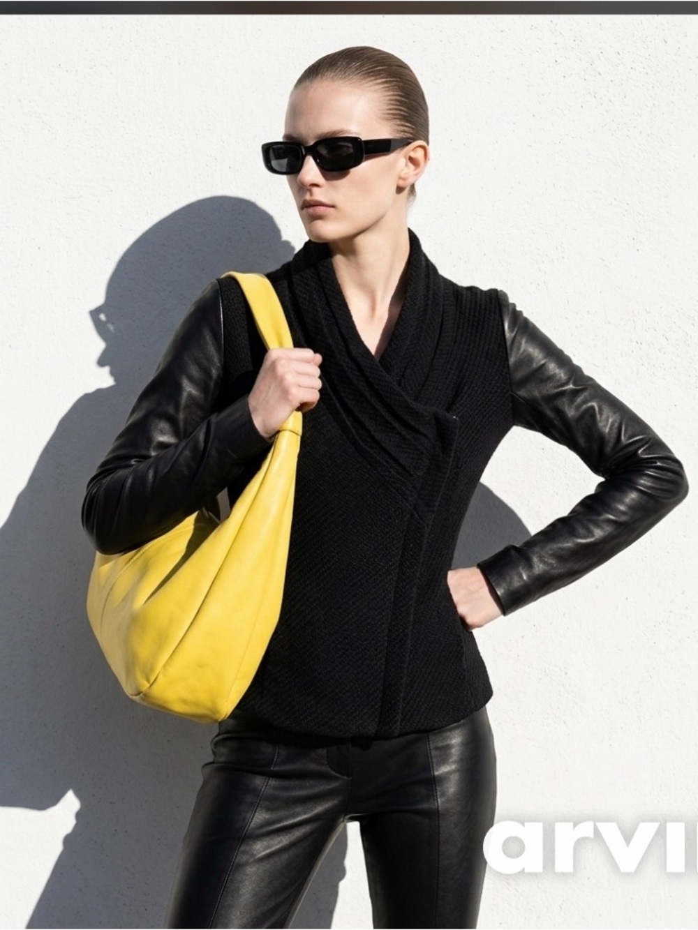 Danier Leather Tweed Sweater Jacket.